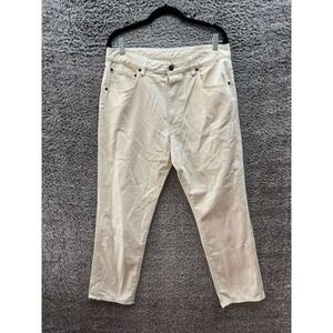 6397 Shorty High Rise Tapered Crop Button Fly Pants Natural Womens Size‎ 30